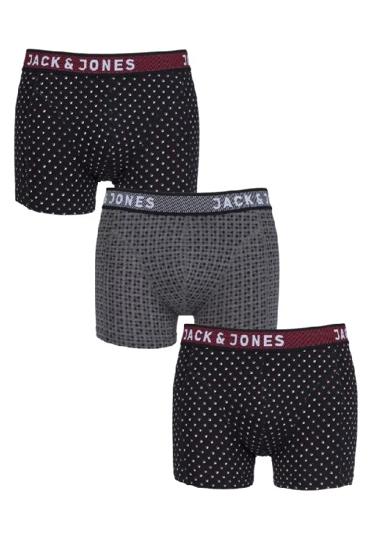 Mens 3 Pack Jack & Jones Peter Dots Trunks